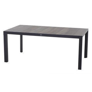 Rechteckiger Siena Garden Gartentisch Talina, washed grau, 100x180 cm, mit Aluminiumrahmen und Keramikplatte.