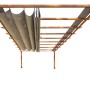 Pavillon Pergola Gazebo Florenz Wood mit Sonnensegel, Holzoptik und Aluminiumkonstruktion.