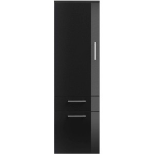 Posseik Bad-Hochschrank Rima, anthrazit, 40 cm breit, mit Tür und zwei Schubladen.