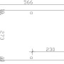 Maße des Skan Holz Carport Fichtelberg: 317 x 566 cm. Technische Zeichnung.