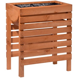 Hochbeet aus FSC-Holz, 71x36x58 cm, ideal für Garten & Balkon. Praktisches Holz-Hochbeet.