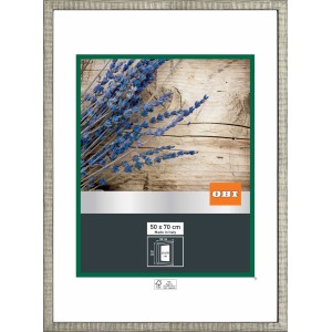 OBI Holz-Wechselrahmen, silber, 50x70 cm, FSC®-zertifiziert, für Fotos und Drucke.