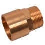Kirchhoff Übergangsnippel, 22 mm x 26,4 mm, blank. Lötfitting mit Muffe und Außengewinde.