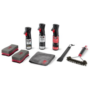 Weber Reinigungsset, 8-teilig für Q & Pulse Grills: Bürste, Reiniger, Schaber, Schwämme, Tuch, Spray.