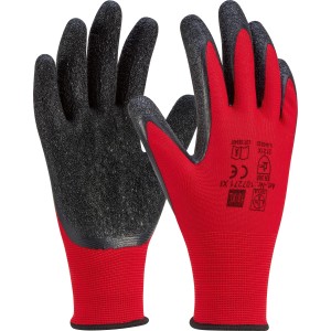 Arbeitshandschuhe Latex Rot, 5er-Pack, Größe 9. Robuste Handschuhe für Handwerk und Bau.