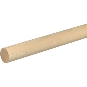 Glatter, heller FN Neuhofer Rundstab aus Buchenholz, ideal für Bastelarbeiten und als Leiste.