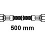 Kirchhoff Flexschlauch, 500 mm, 1/2IG x 3/8IG, aus Edelstahl, flexibel und knickfest.