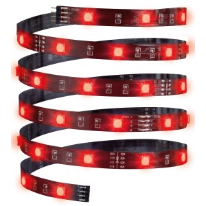 Flexibler Paulmann YourLED ECO RGB LED-Streifen, 3 m, mit roten LEDs für stimmungsvolle Beleuchtung.