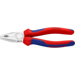 Knipex Kombizange verchromt mit Mehrkomponenten-Hüllen 180 mm