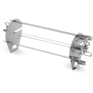 Weber Crafted Spieße-Set für Drehspieß, Edelstahl Grillutensil für Fisch, Fleisch und Gemüse.