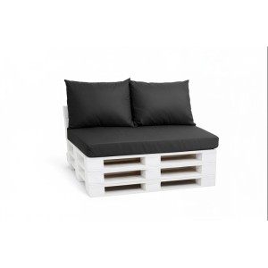 Setgarden Palettenkissen-Set, anthrazit, mit Sitz- und Rückenkissen für Palettenmöbel.