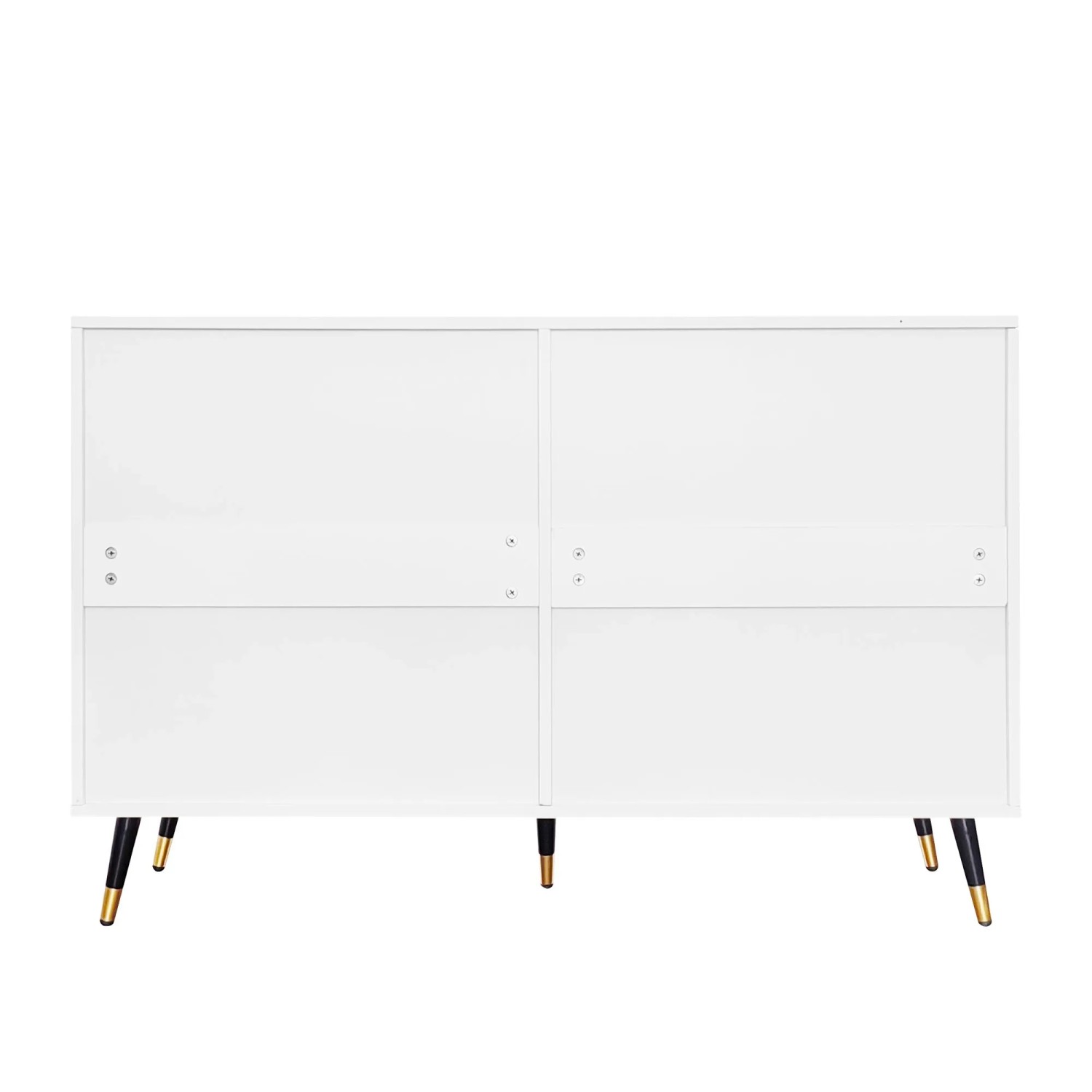 okwish Sideboard mit Schubladen Stauraum Wohnzimmer Elegant Modern 120x77x40cm Weiß_8
