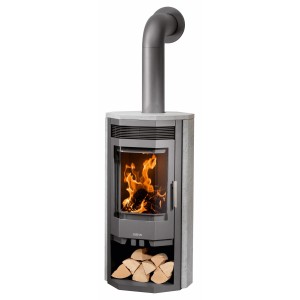 Justus Kaminofen Usedom 7 Gussgrau 7 kW Specksteinverkleidung EEK: A