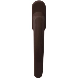 Brauner Fenstergriff aus Aluminium für Standardfenster.