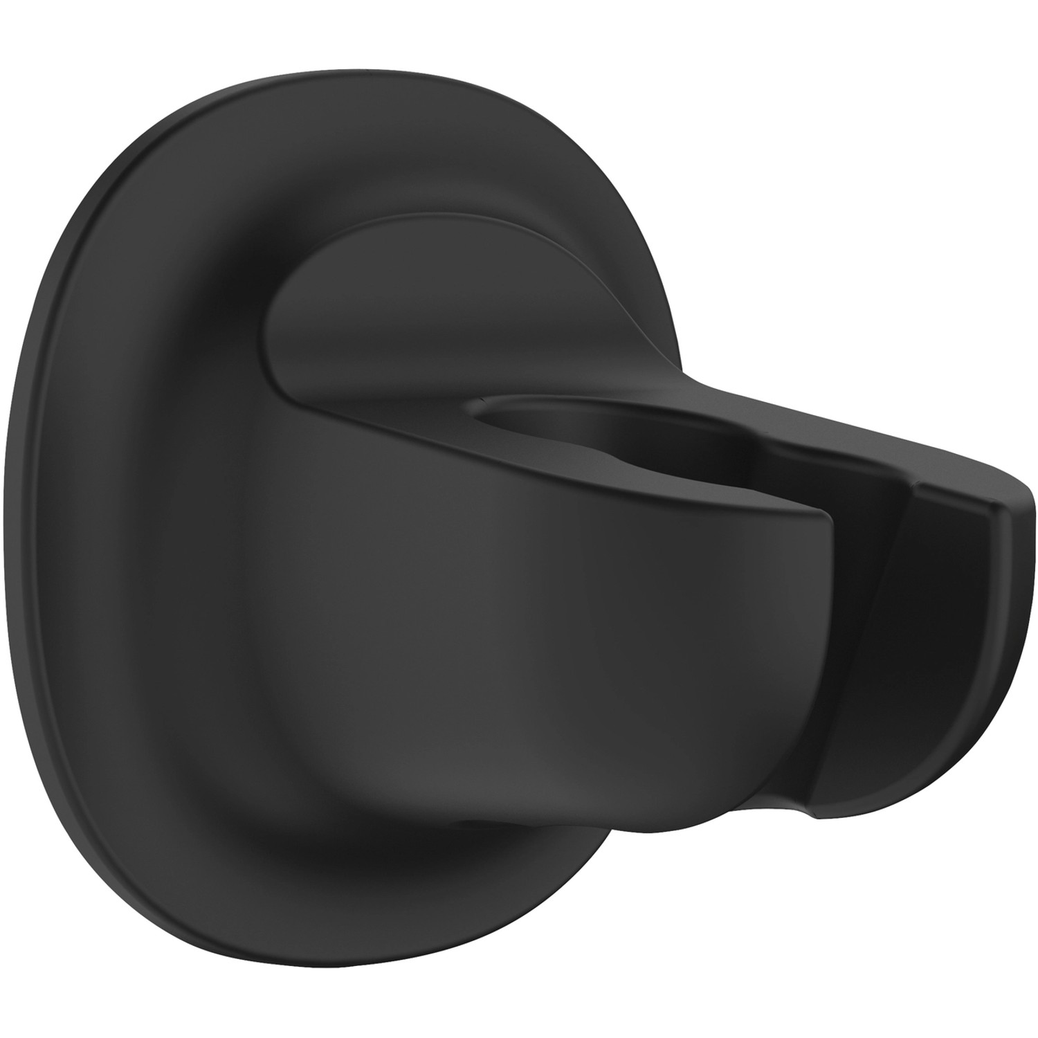 Wenko Duschkopfhalter Libertà Schwarz zur Wandmontage ohne Bohren.