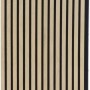 FN Acustico Akustikpaneel Eiche Natur, Furnier auf schwarzem Filz, 57,25x240 cm.
