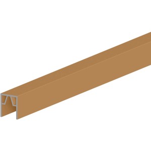 TraumGarten Abschlussleiste aus Alu in Lärche für System-Zaun, 174cm lang.