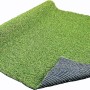 Gerollter, grüner Kunstrasen-Teppich (2x3 m) mit Gras-Optik für Balkon & Garten.