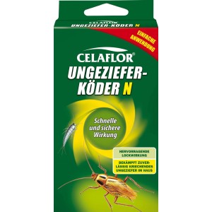 Celaflor Ungeziefer-Köder N, 2 Stück. Köderdose gegen kriechendes Ungeziefer wie Silberfische und Schaben.