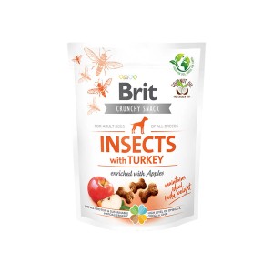 Brit Care Crunchy Cracker Hunde-Snacks mit Insekten & Truthahn, 200g Packung.