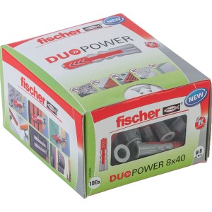 Fischer Dübel DuoPower 8x40 mm, 100er Packung in Originalverpackung.