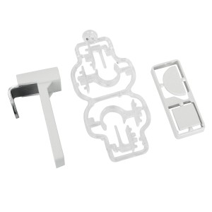 Gardinia Klemmträger 2er-Pack, weiß, für Vitrage- und Caféhausstangen, zur Montage ohne Bohren.