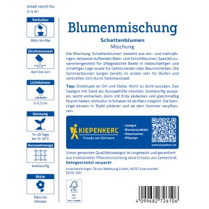 Kiepenkerl Schattenblumen Mischung: Samenpackung für duftende Blumen im Schattenbeet.