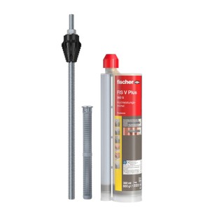 Fischer Thermax 16 Montageset für Wärmedämmfassade bis 200mm mit Mörtel, Dübel und Gewindestange.