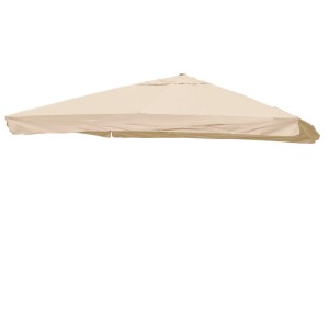 MCW Ersatzbezug für Sonnenschirm, 3,5x3,5m, Creme. Bezug für Gartenschirm.