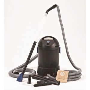 Oase PondoVac Classic Teichsauger mit Zubehör wie Düsen und Schläuchen für die Teichreinigung.