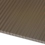 Bronzefarbene Hohlkammerplatte (16 mm) für Kunststoffbedachung, 6000 x 1200 mm.