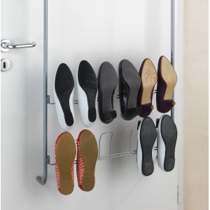 Wenko Tür-Organizer aus Metall mit Schuhen, Garderobenhaken für Tür, 150,5x59x18,5 cm.