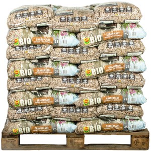 Palette mit 40 Säcken COMPO BIO Granuplant Drainage- und Pflanzgranulat, je 25l.