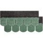 Grüne Bitumen-Biberschindeln, 2 m²/Paket, für die Bedachung von Gartenhäusern und Pavillons.
