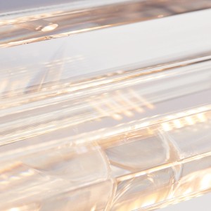 Detailaufnahme: Moderne Brilliant Wandleuchte Lemont Chrom, Glas, für Innen & Bad, G9 Fassung.