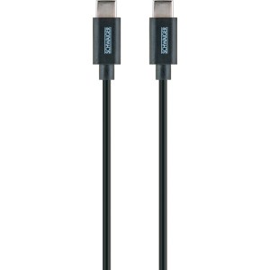 Schwaiger USB-C Kabel, 0,5 m, schwarz, zum Laden und Synchronisieren von Geräten.