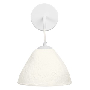 Weiße Ledvance Wandleuchte Decor Camel Bell, 32,3 cm hoch, Lampenschirm aus Pappmaché.