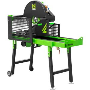 Zipper Ziegelschneidmaschine ZI-ZSM600, Tischkreissäge mit Fahrgestell und Wasserkühlung.