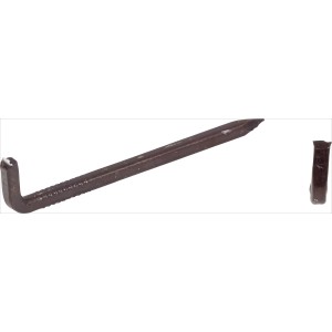 LUX Stahlhaken, 2 mm x 40 mm, gebläut, 10 Stück. Winkelhaken für Aufhängungen und Befestigungen.