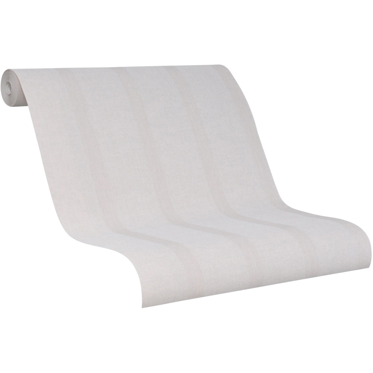 Schöner Wohnen Vliestapete Streifen in Taupe-Beige, Rollenansicht.