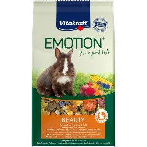 Vitakraft Emotion Beauty Selection Adult Zwergkaninchenfutter 600g für gesunde Haut und Fell.