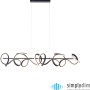 Moderne LED-Pendelleuchte Curls in Schwarz (99x21 cm) von Just Light. Dimmbar und höhenverstellbar.
