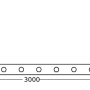 Technische Zeichnung Ledvance LED-Streifen Smart WiFi Flex, 300cm, mit Maßangaben.