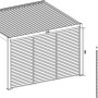 Weide Dekorative Wand für Weide Pergola | Blattdesign| aus Aluminium 113 cm Ivory Sand_3