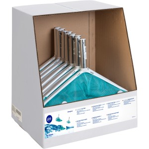 Gre Bodenkescher Aluminium im Karton, Poolkescher zur Reinigung von Laub und Schmutz.