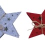 Boltze Home Untersetzer: Sterne aus Filz in Grau und Rot, Weihnachtsdeko.