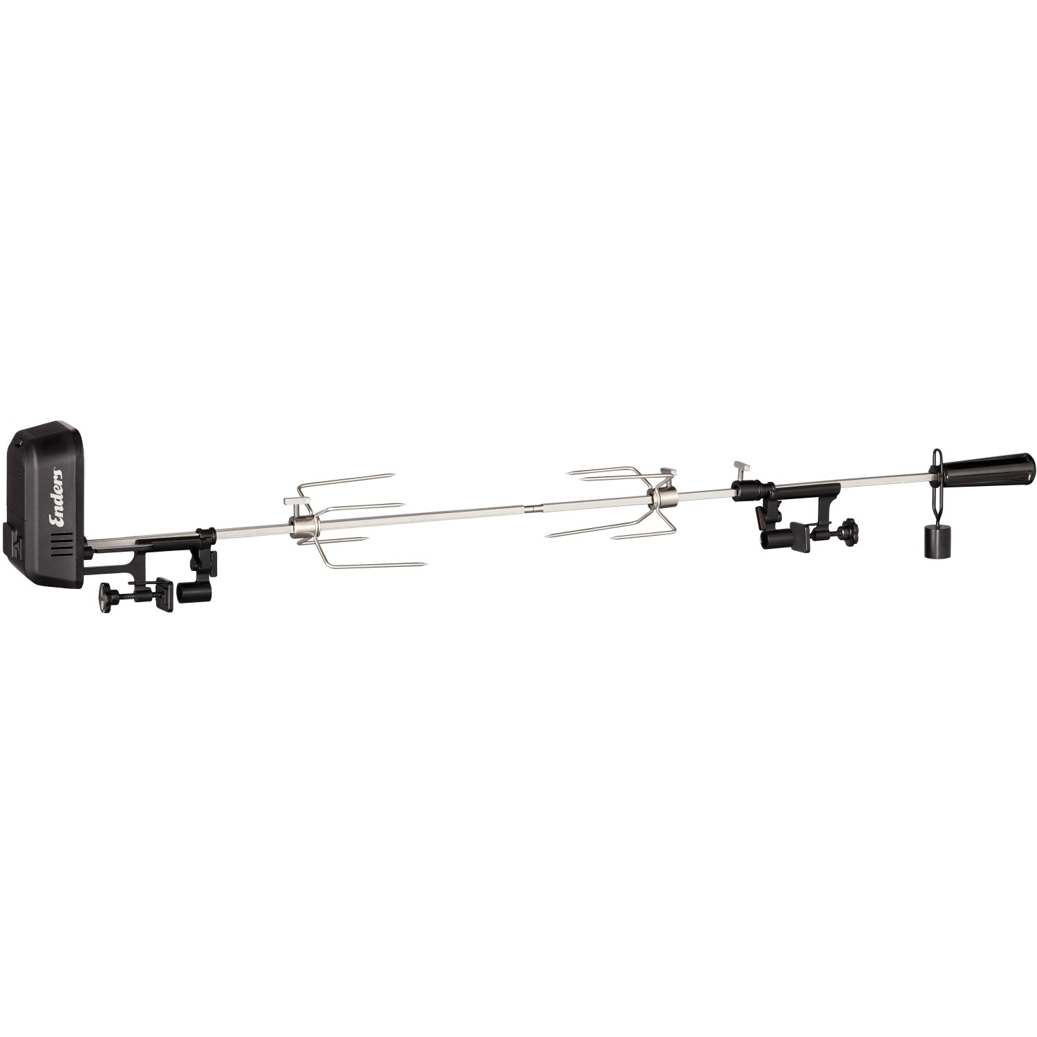 Enders Grillspieß Pro, 110 cm, Edelstahl. Universalspieß mit Motor und Halterung für Gasgrills.