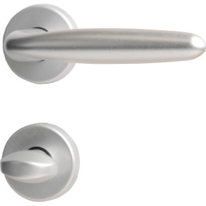 Alpertec Rosetten-Garnitur Ray für Bad/WC-Türen, Alu F1 silber eloxiert.