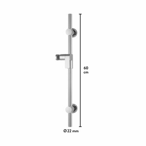 Verchromte baliv Brausestange DST-60.40, 60 cm mit Brausehalter.