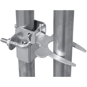 Detailaufnahme: Verschlussmechanismus für Zipper Heimtiergehege, Metall